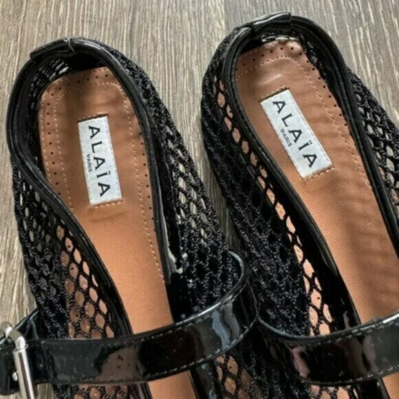 Alaia Black Mesh Ankle Boots - Picture 4 of 8